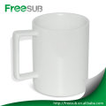 New wholesale ceramic blank square shape handle mug sublimation